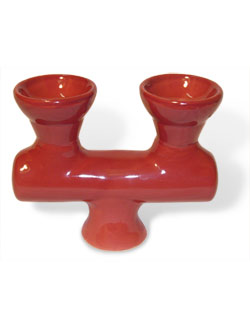 The Double Head Ceramic Hookah Bowl Image